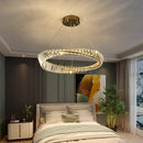 Axyaa Crystal Chandelier: Modern Living Room Dining Room Pendant Lights