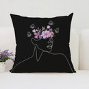 Axyaa Beijing Opera Face Changing Pillow Case 45x45cm for Sofa & Car Decoration