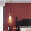 Axya Nordic Glass Ball Chandelier Pendant Lights Brass E14 Bar Lamp