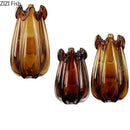 Amber Crystal Vase by Axyaa - Hydroponic Dried Flower Arrangement & Decorative Crafts
