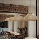 Axyaa Wabi-Sabi Rattan Pendant Light - Hand-Woven E27 Boho Lamp