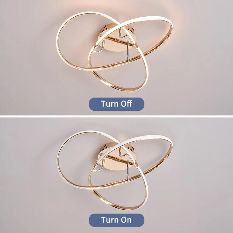 Axyaa Smart Home Modern LED Ceiling Lights: Living Room, Bedroom, Study Room, Black/Chrome/Gold