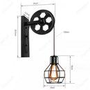 Axyaa Retro LED Pulley Wall Lamp for Home Decor and Lighting
