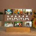 Personalized Acrylic Lamp with Photo & Text, Axyaa Bedroom Night Light Gift