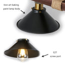 Axyaa Solid Wood Chandelier: Vintage Industrial Hemp Rope Lighting