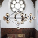 Axyaa Nordic Retro Industrial Cognac Glass Chandelier for Home and Retail