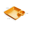 Axyaa Vinegar Space Snack Plate - Large Square Cookie Platter for Kitchen