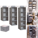 Axyaa Wardrobe Hanging Organizer: Collapsible Shelf Storage for Clothes