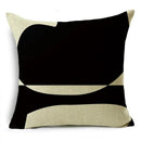 Axyaa Geometric Prints Linen Pillowcase - Square Cushion Cover for Bedroom and Car