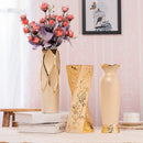 Axyaa Gold-Plated Ceramic Vase: Elegant Home Decor & Wedding Decoration