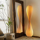 Axyaa Japanese Style Wooden Floor Lamp LED Bedroom Living Room Stand Light