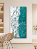 Sandstone Crystal Porcelain Hanging Painting LED Wall Lamp for Bedroom Living Room by Axyaa