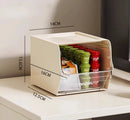 Axyaa Desktop Tea & Coffee Storage Organizer Bin with Clear Drawers