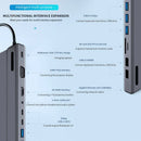 Axyaa 14-in-1 USB C Hub with HDMI VGA RJ45 USB3.0 SD TF PD Audio Dock