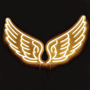 Axyaa Angel Wing Pink Neon LED Sign for Girl Bedroom and Wedding Decor