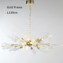 Axyaa Gold Leaf Pendant Chandelier Light for Kitchen Island & Dining Room
