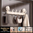 Axyaa Strong Suction Cup Hook Towel Rack for Bathroom and Kitchen