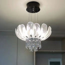 Axyaa Crystal Ceiling Chandelier: Elegant Villa Living Room Pendant Lights Luxe Decor Crown