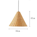 Axyaa Handmade Rattan Pendant Chandelier LED Hanging Lamp for Kitchen, Bar, and Tea Room