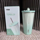 Axyaa Insulated Cold Cup with Diamond-Shaped Straw for Portable Ice Cream Water.