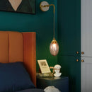 Axyaa Grey Glass LED Wall Lamps Bedroom Living Room Modern Copper Wandlamp