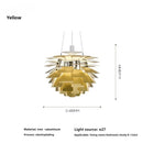 Axyaa Pine Cone LED Pendant Lamp for High-end Indoor Decor Lighting