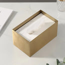 Axya Marble Tissue Box - Stainless Steel Drawer Home Decor Ornaments