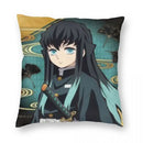 Axyaa Decorative Mist Hashira Pillowcase 45x45cm Cozy Polyester Cover