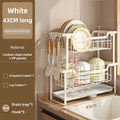 Axyaa Kitchen Dish Rack Over Sink with Cutlery Storage Tray and Cup Holder