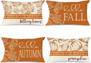 Axyaa Fall Pumpkin Maple Leaf Pillowcase Decoration - 40X60cm