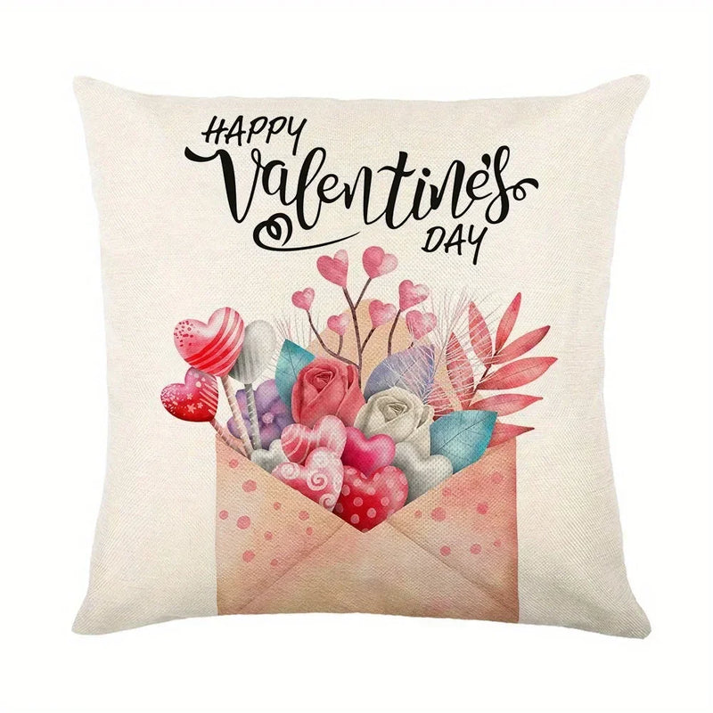 Envelope Love Pattern Pillowcase for Romantic Home Decor by Axyaa
