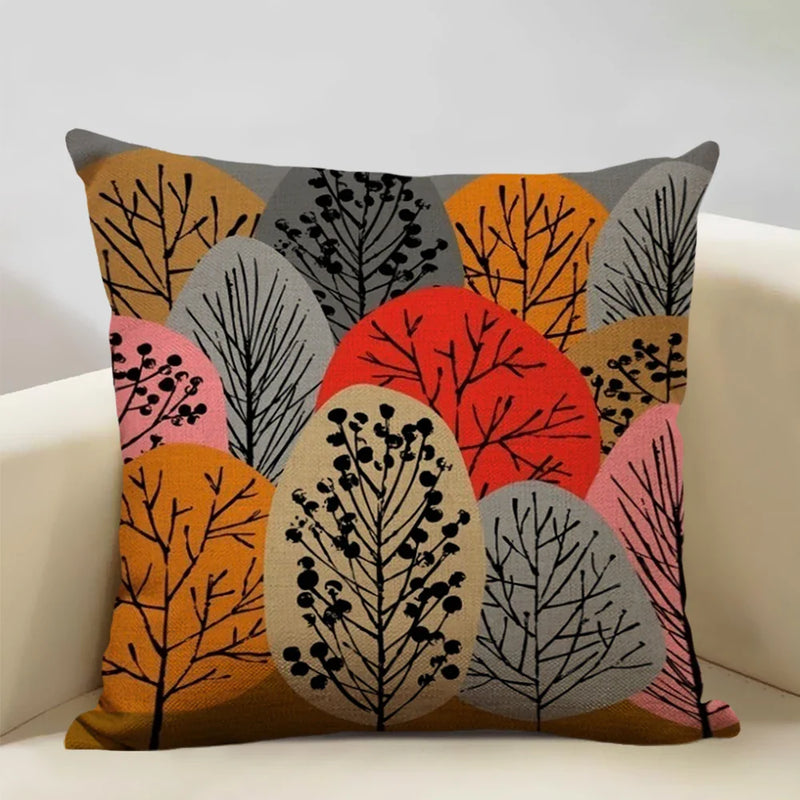 Nordic Style Cotton Tree Of Love Throw Pillow Cover 45x45CM Square Axyaa Brand