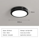 Axyaa Modern Minimalist Round LED Ceiling Lights in Black