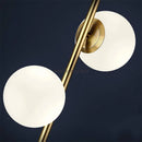 Axyaa Glass Ball Metal Floor Lamp - Modern Minimalist Bedroom Decor LED Light