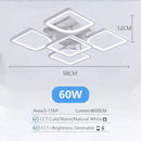Axyaa Square LED Ceiling Light with Remote Control for Home, Restaurant, Hotel Lighting