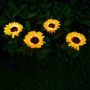 Axyaa Solar Sunflower Lawn Light: Waterproof Outdoor Garden Decoration LED Lamp