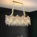 Axyaa Crystal Chandelier: French Light Luxury Tassel Pendant Lights