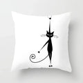 Axyaa Cartoon Black Cat Cushion Cover 45*45cm
