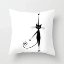 Axyaa Cartoon Black Cat Cushion Cover 45*45cm