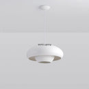 Axyaa Minimalist Circular Pendant Light - Modern Cream Home Decor For Bedroom & Living Room