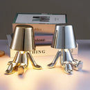 Axyaa Little Golden Man Table Lamp for Living Room, Bedside, or Children's Room