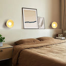 Axyaa Wabi Sabi LED Wall Lights Wood Yellow Travertine Bedside Lamps