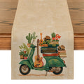 Potted Table Runner by Axyaa: Watercolor Lines Farmhouse Dining Decor