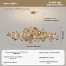 Axyaa Nordic Ginkgo Leaf Crystal Chandelier for Modern Artistic Spaces