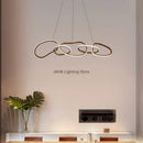 Axyaa Stainless Steel LED Chandelier: Nordic Luxury Circles Interlocking Lamp