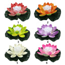 Artificial Lotus Night Light 18cm LED Floating Flower Pond Garden Decor Axya