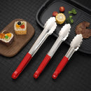 Axyaa Stainless Steel BBQ Tongs, Buffet Serving Clamp for Home Kitchen