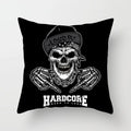 Axyaa Black Grey Skull Face Pillowcase for Halloween Living Room Decor
