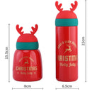 Axyaa Cartoon Antler Stainless Steel Thermos Cups: Festive Couple Cups for Christmas, New Year.