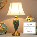 Axyaa Ceramic LED Floor Lamp with Flower Bird Design - American Style Living Room Decoration